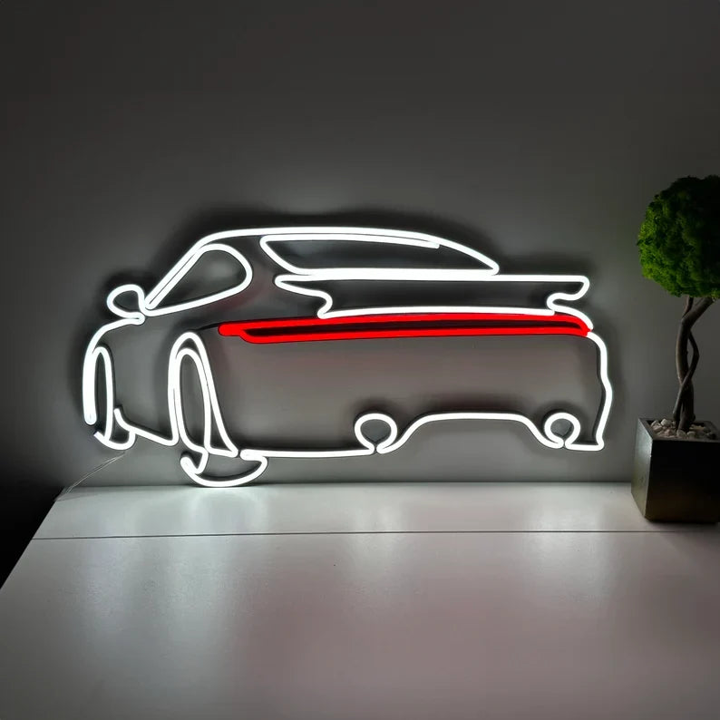 911 Neon Wall Display