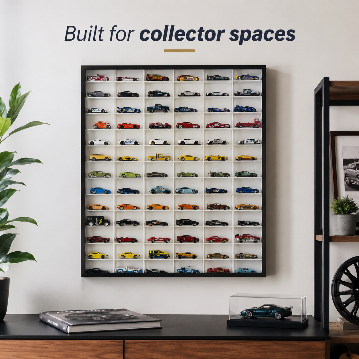 78-Compartment Display Case with Sliding Cover