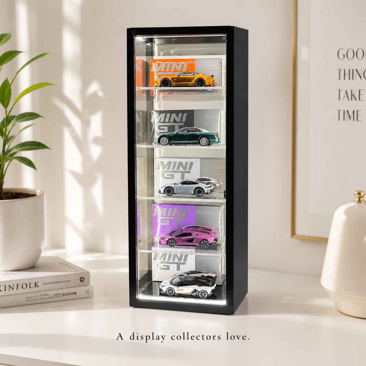 Mini GT 5-Compartment LED Display Case