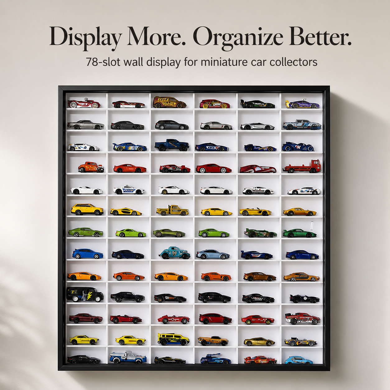 78-Compartment Display Case with Sliding Cover
