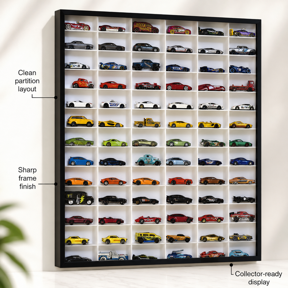 78-Compartment Display Case with Sliding Cover