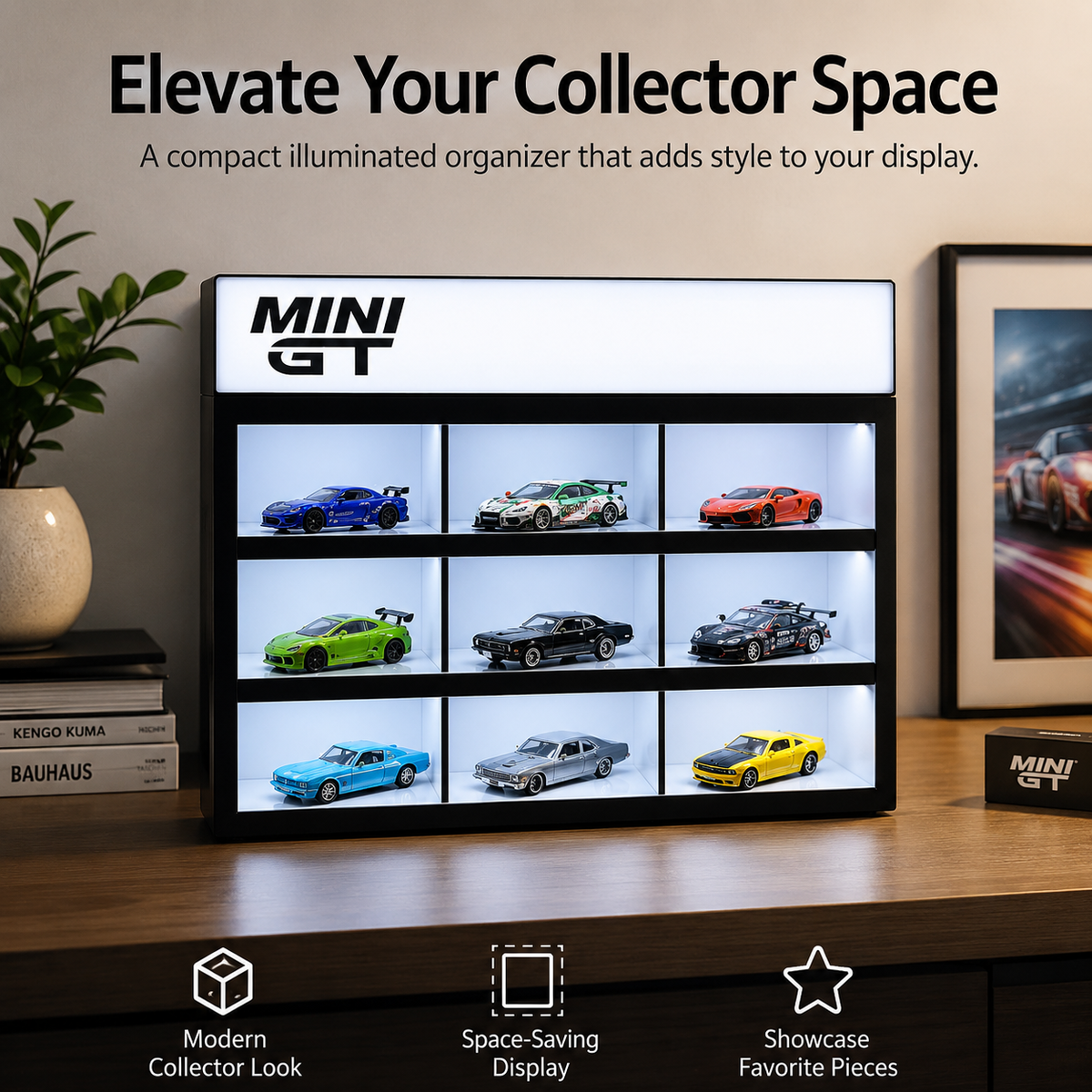 Mini GT 9-Compartment Display Case