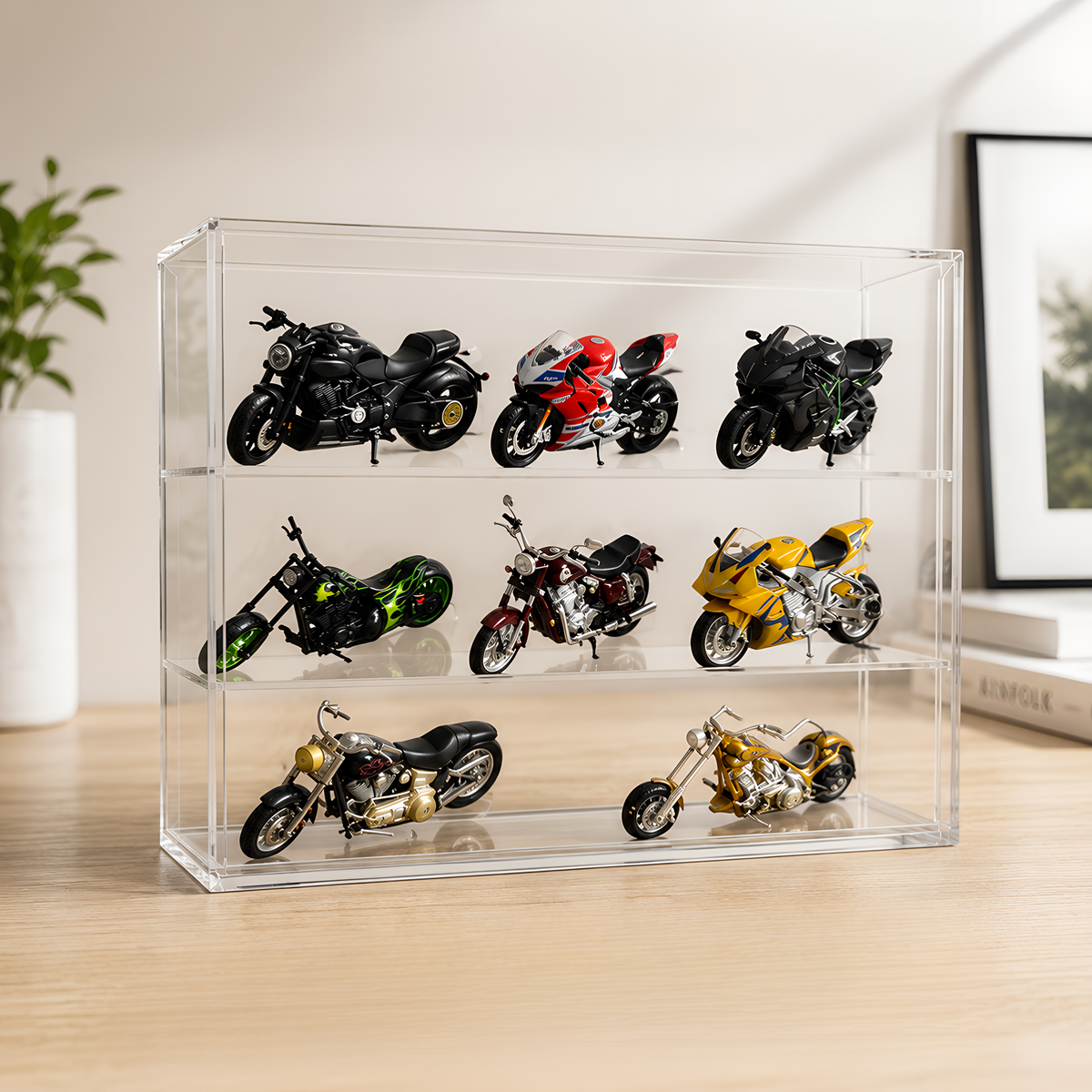 Motor Bikes 1:18 Transparent Organiser