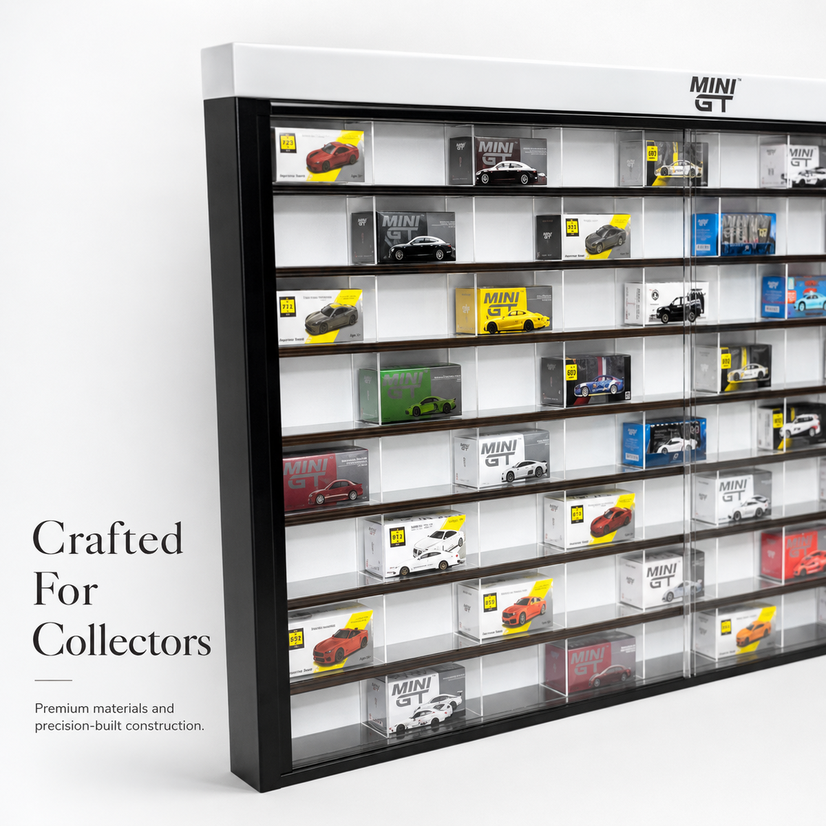 80-Compartment Display Case with Sliding Cover – Mini GT 1:64 Scale