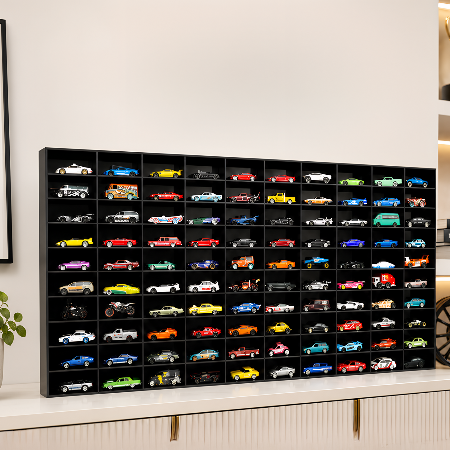 100-Compartment Hot Wheels Organiser – Black