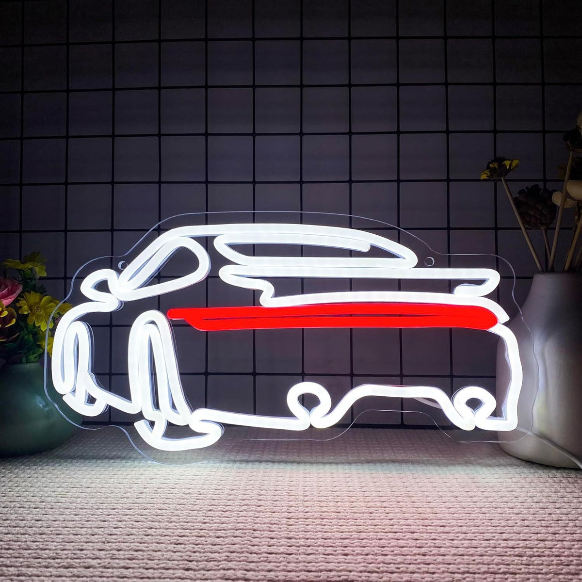 911 Neon Wall Display