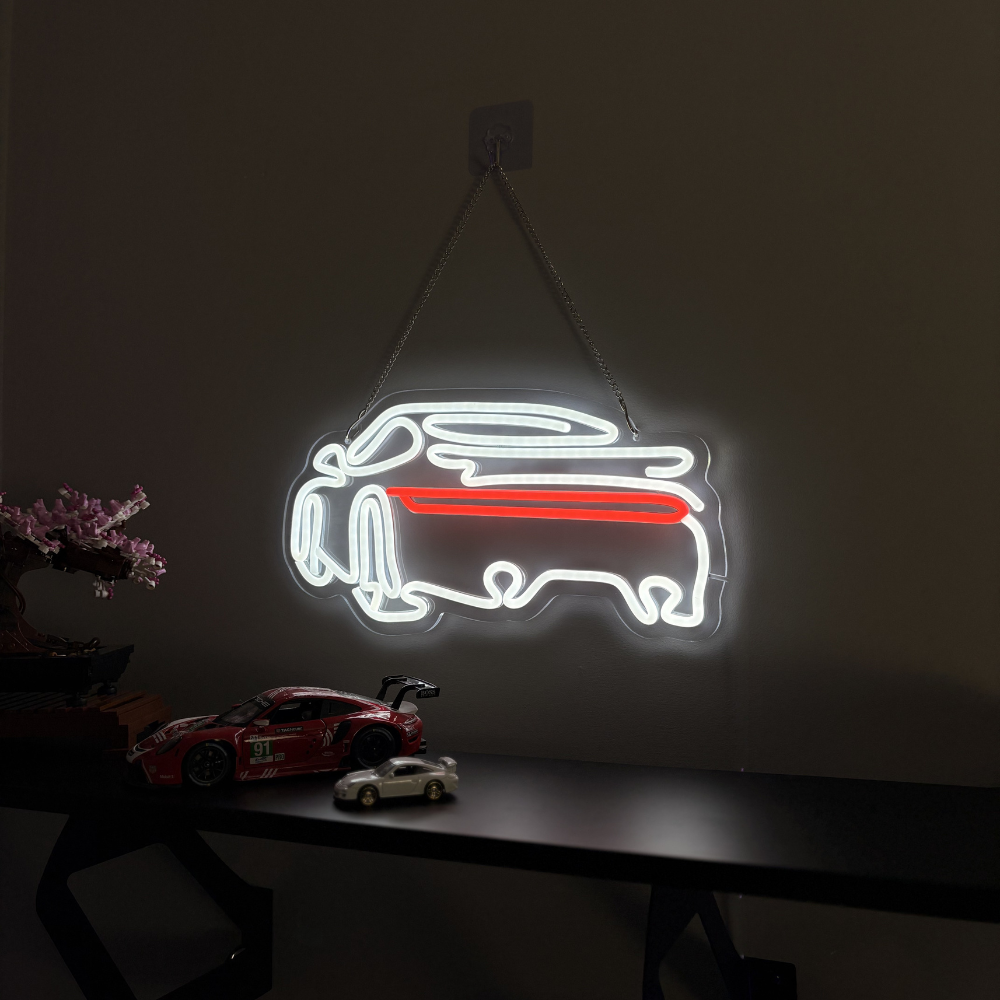 911 Neon Wall Display