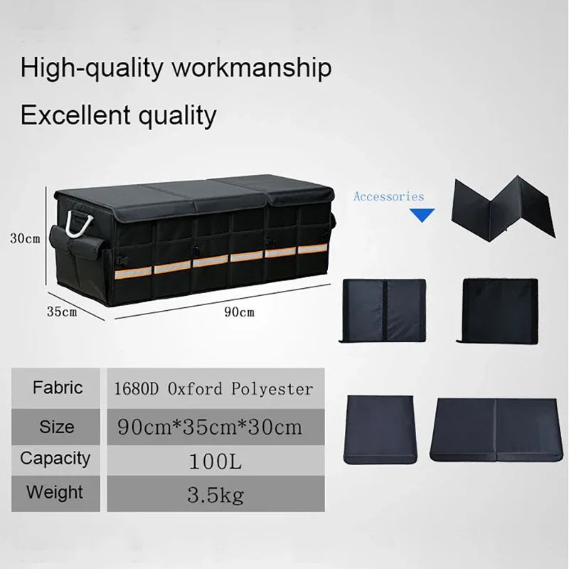 Track Culture™ Foldable Car Trunk Organiser