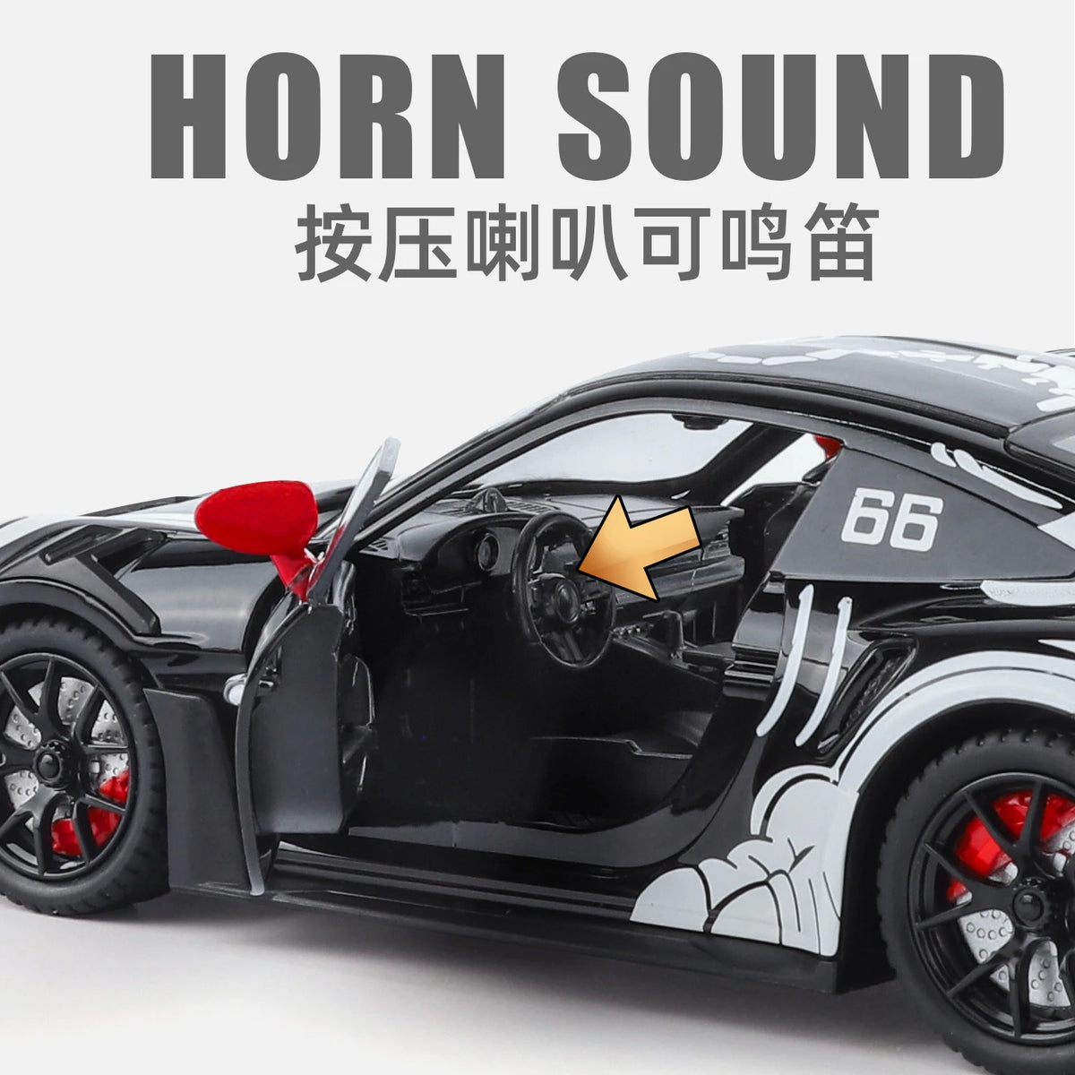 Track Culture™ 911 GT3 RS Dino Edition Diecast Model – 1:24